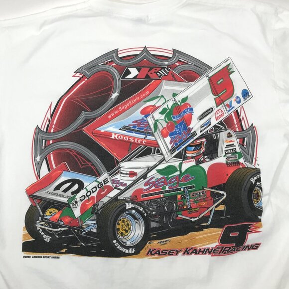 Vintage Anvil Graphic Print Racing T-Shirt XL NASCAR #9 Kasey Kahne Double Sided - Picture 3 of 11
